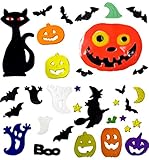fensterbild halloween 4 x Halloween Fenster Aufkleber ? Gel klammert sich an Glas Dekoration