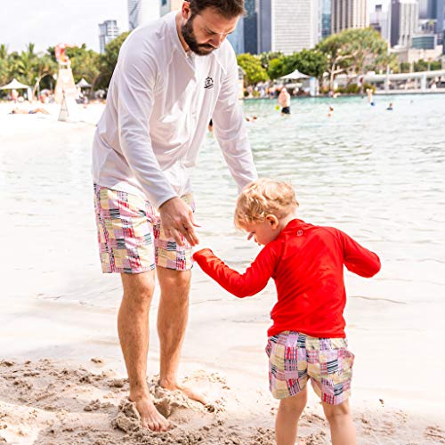 SwimZip Men's Long Sleeve Zipper Rash Guard Swim Shirt w/ UPF 50+ Sun Protection3