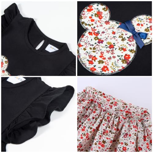 Image of Mud Kingdom Girls Outfits Cute Cartoon Polka Dots Summer Holiday Clothes Sets