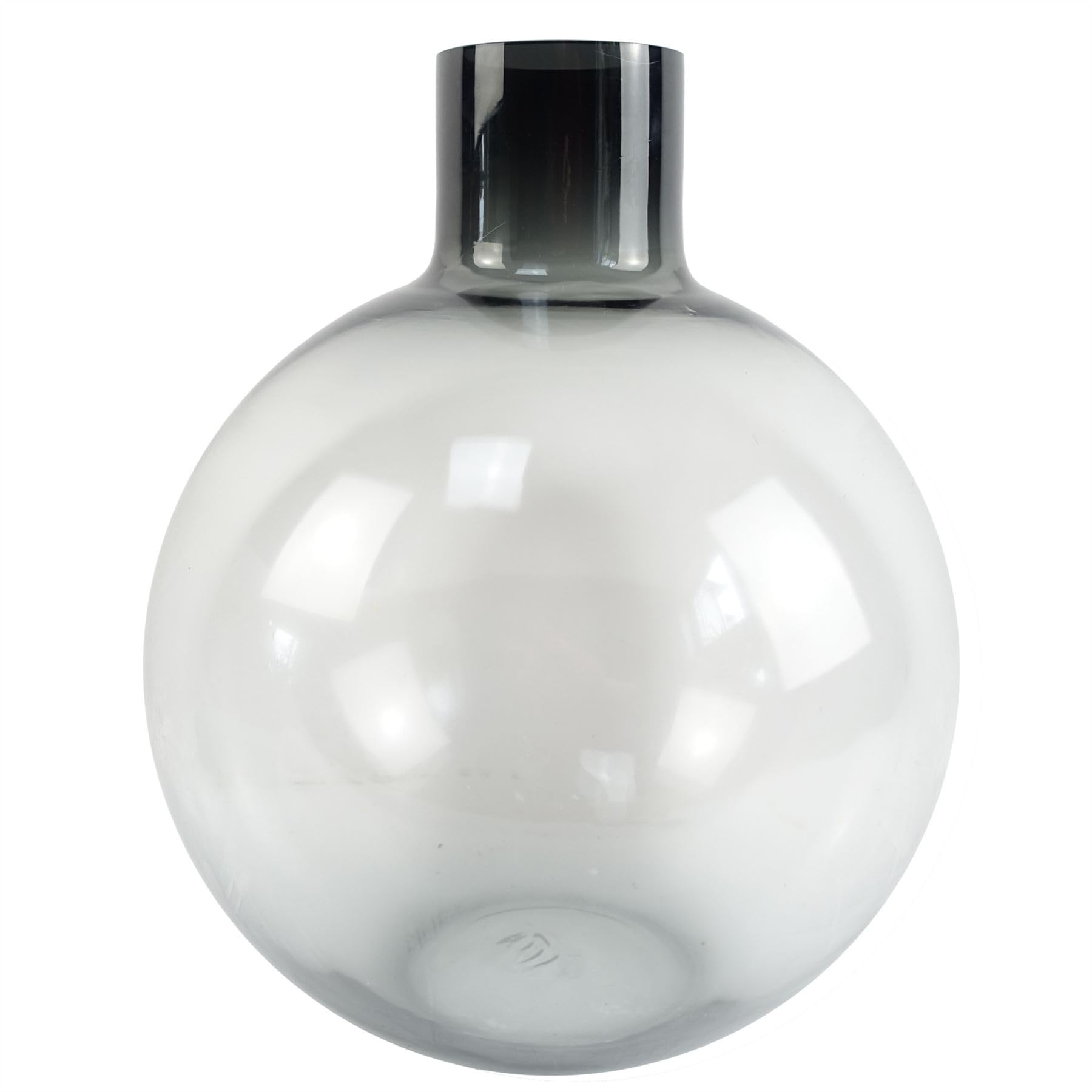 Leaf Grey Smoke Bottle Glass Vase 40cm