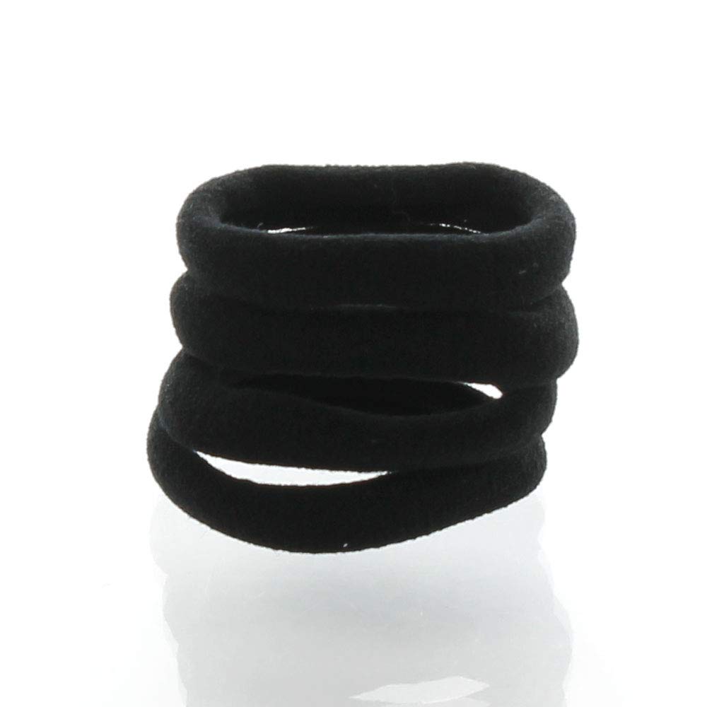 My LelloGirls Small Premium Ponytail Holder Seamless Hair Bands Black 100pcs