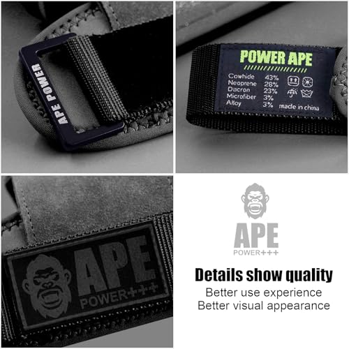 Power Ape Weight Lifting Straps with Wrist Support, Gym Wrist Straps for Weightlifting and Workout, Power Weightlifting Gym Gloves,Exercise Straps ,Lifting Grips Hand Straps for Men and Women(Black) - Image 6