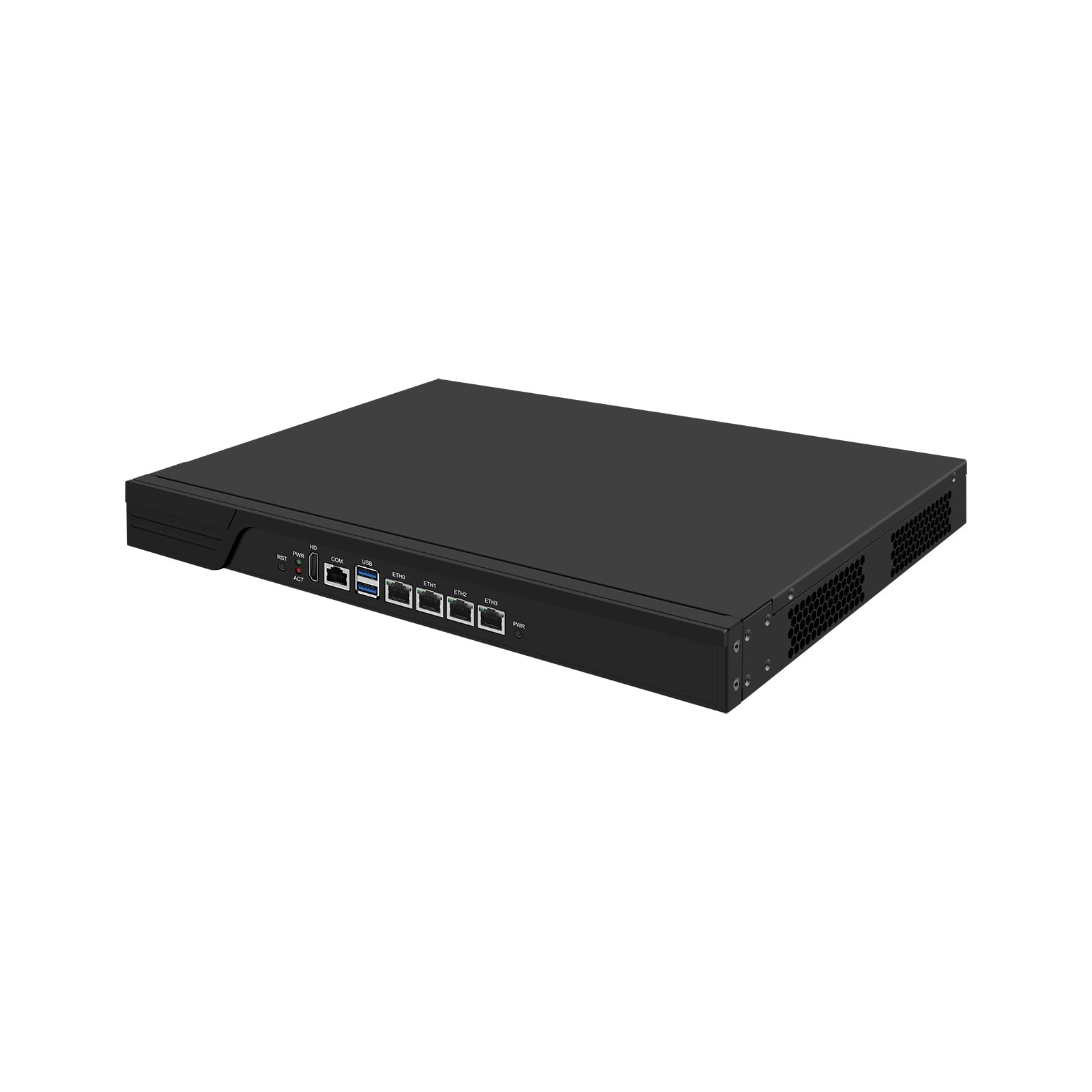 1U 19 Inch Rack Mount Firewall Appliance, PFSense, OPNsense, VPN, Network Router PC, N95 N97, RJ53, 4 x 1GbE I210 LAN, Console, HDMI, TPM2.0, 16G RAM, 256G SSD