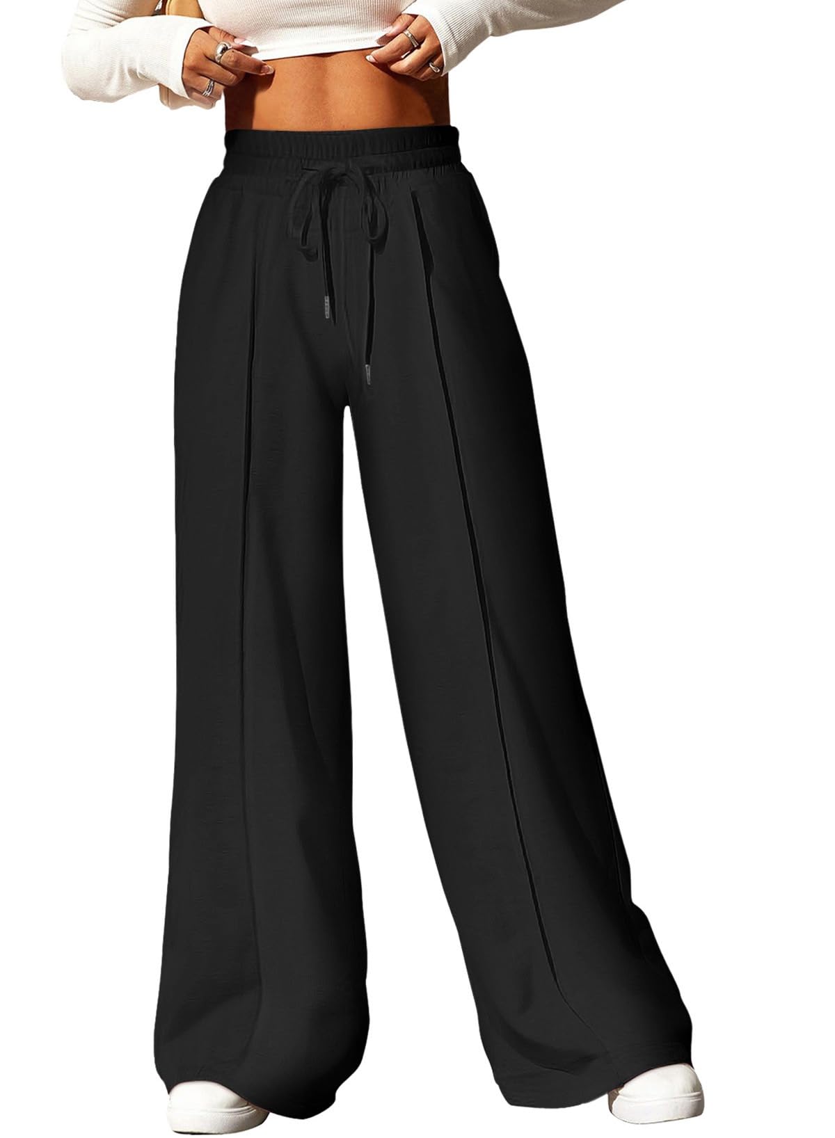 Aleumdr Womens Wide Leg Sweatpants High Waisted Casual Pants