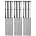 BQMAX 17" Cooking Grate & Grill Emitter Replacement Parts for Charbroil TRU Infrared 3 Burner Grill 463355220 463342420 463342620 463242515 463242516 463243016 for Charbroil Grill Replacement Parts