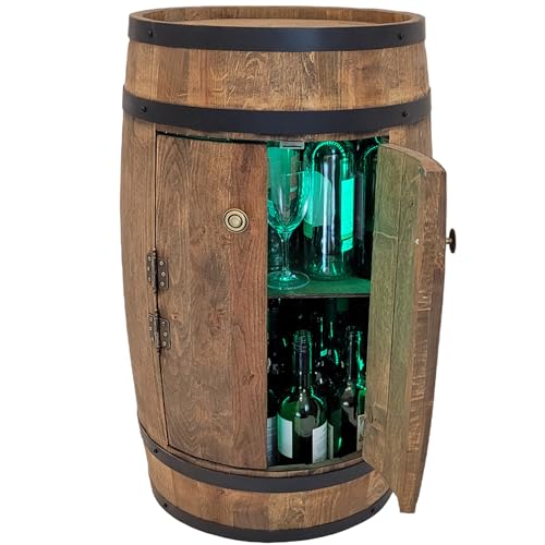 weeco Barrel Bar with Door, Handmade Wooden Cask, Barrel Shelf 81 cm - Manufacturer