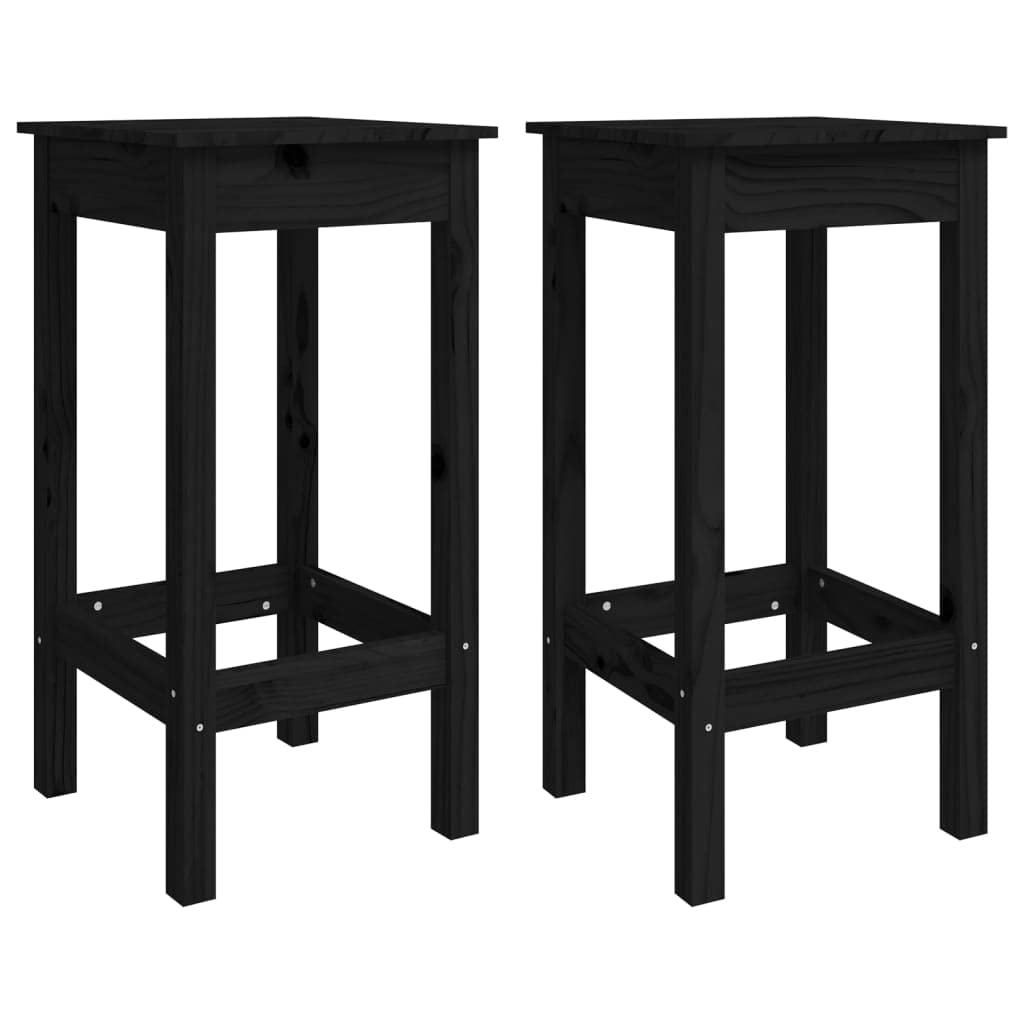 Chaise de bar en pin massif et finitions soignées pour îlot central