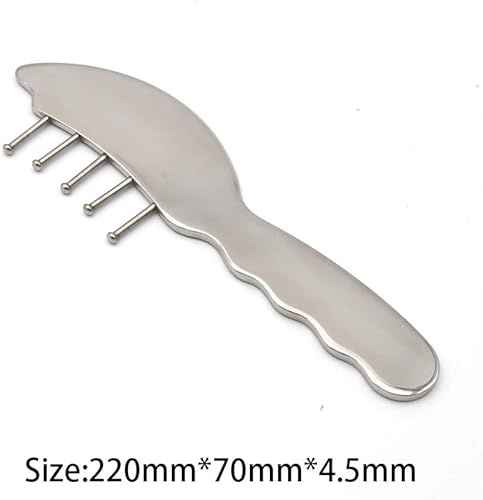 Miniatura 3 de RODEREK Kit de herramientas de terapia de 6pcs IASTM, herramientas de masaje de acero inoxidable para liberación miofascial