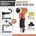 NuoDunco 2 Inch Pneumatic Mini Orbital Sander Kit 2-in-1 Air Right Angle Grinder Polisher Kit Surface Prep Tool with 40 Pcs Quick Change + Hook & Loop Sanding Discs for Metal & Woodworking