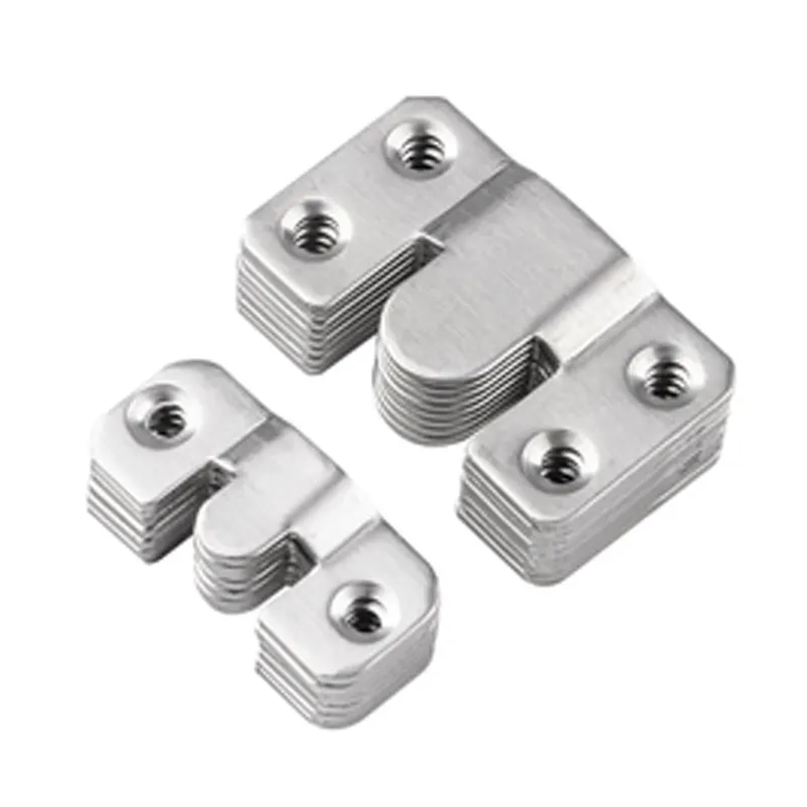 Kxaoxgrc One Color Stainless Interlocking Flush Mount Brackets, 20Pcs Flush Mount Brackets Interlock Hanging Buckle For Picture Multiple Sizes(L)