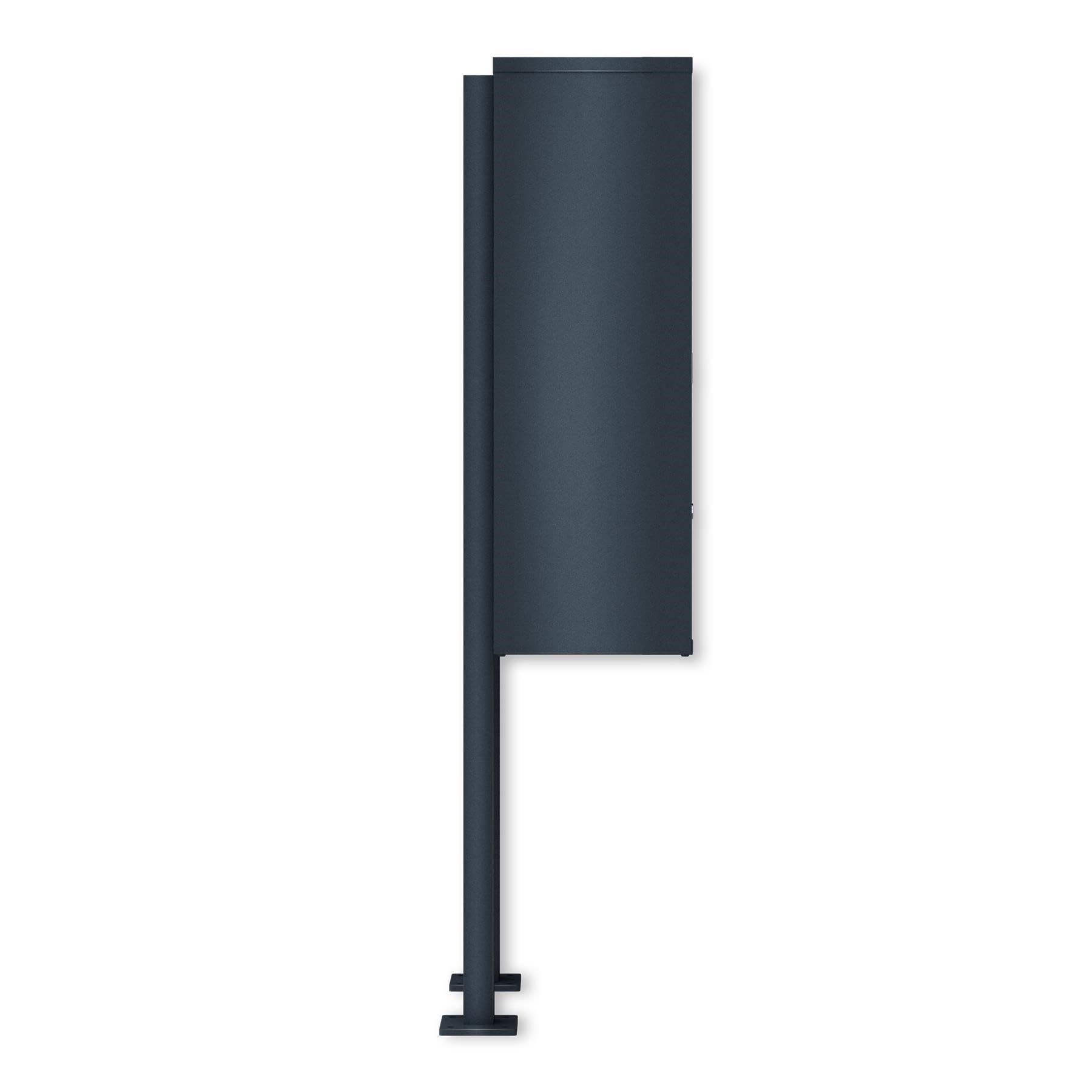 Metzler® boîte à Colis sécurisée avec Support au Sol et clapet antivol RAL 7016 Gris Anthracite réception sans Contact Design Durable Gravure Personnalisable 10 Ans pièces détachées Avalon