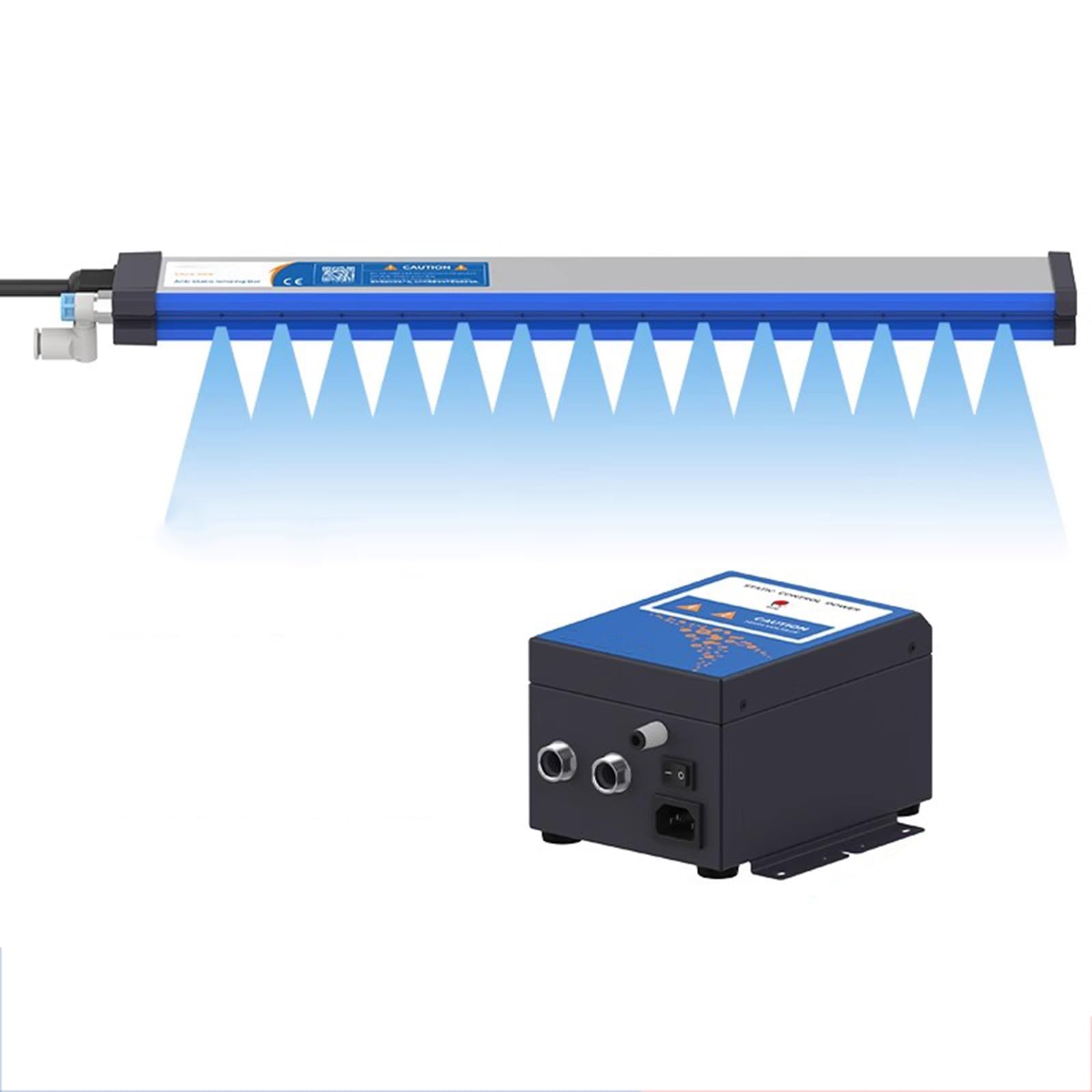 Vituord Ionizing Air Bar, Anti Static Electrostatic Rod, with 5.6KV High Voltage Generator, Tungsten Ion Needle, Fast Static Elimination Speed, for Electronics, Plastics, Textiles