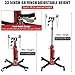 GARVEE Transmission Jack, 1100 LBS (1/2 T) Capacity 2-Stage Hydraulic Telescopic Jack, Floor Jack Stand with Foot Pedal and 360° Swivel Wheel, 33-1/2 in-69 in Lifting Range Garage/Shop Lift Hoist, Red