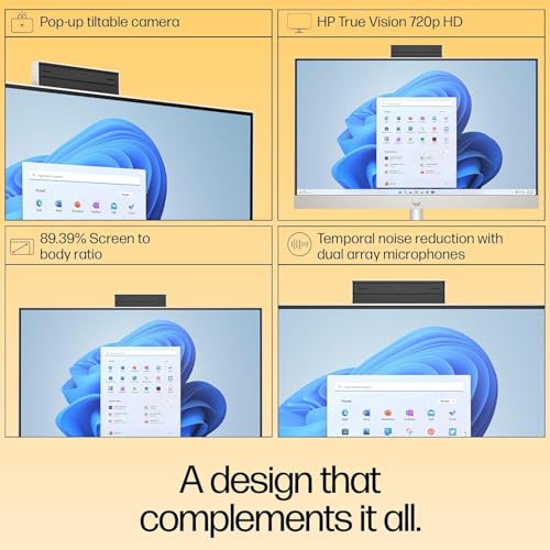 Image of HP AIO 24, AMD Ryzen 3 7320U,8GB LPDDR5, 512GB SSD (Win11,Office24) Anti-Glare, FHD, 23.8inch(60.5 cm), 510SP White Wireless Keyboard and Mouse Combo,Radeon Graphics,White, 5.27kg,24-cr0014in /cr0016in