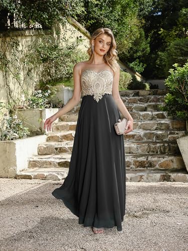 Babyonline Women's 2025 Summer Maxi Dress - Sleeveless Elegant Round Neck High Waist Flowy Wedding Guest Formal Long Dresses4