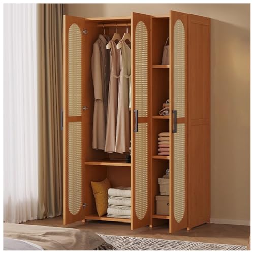 aoiuaoeniu Armario Dormitorio, Barra de Colgar y Estantes, Armario de 2/3 Puertas, Gran Capacidad, Moderno Perchero de Pasillo : 60/90x42x160CM