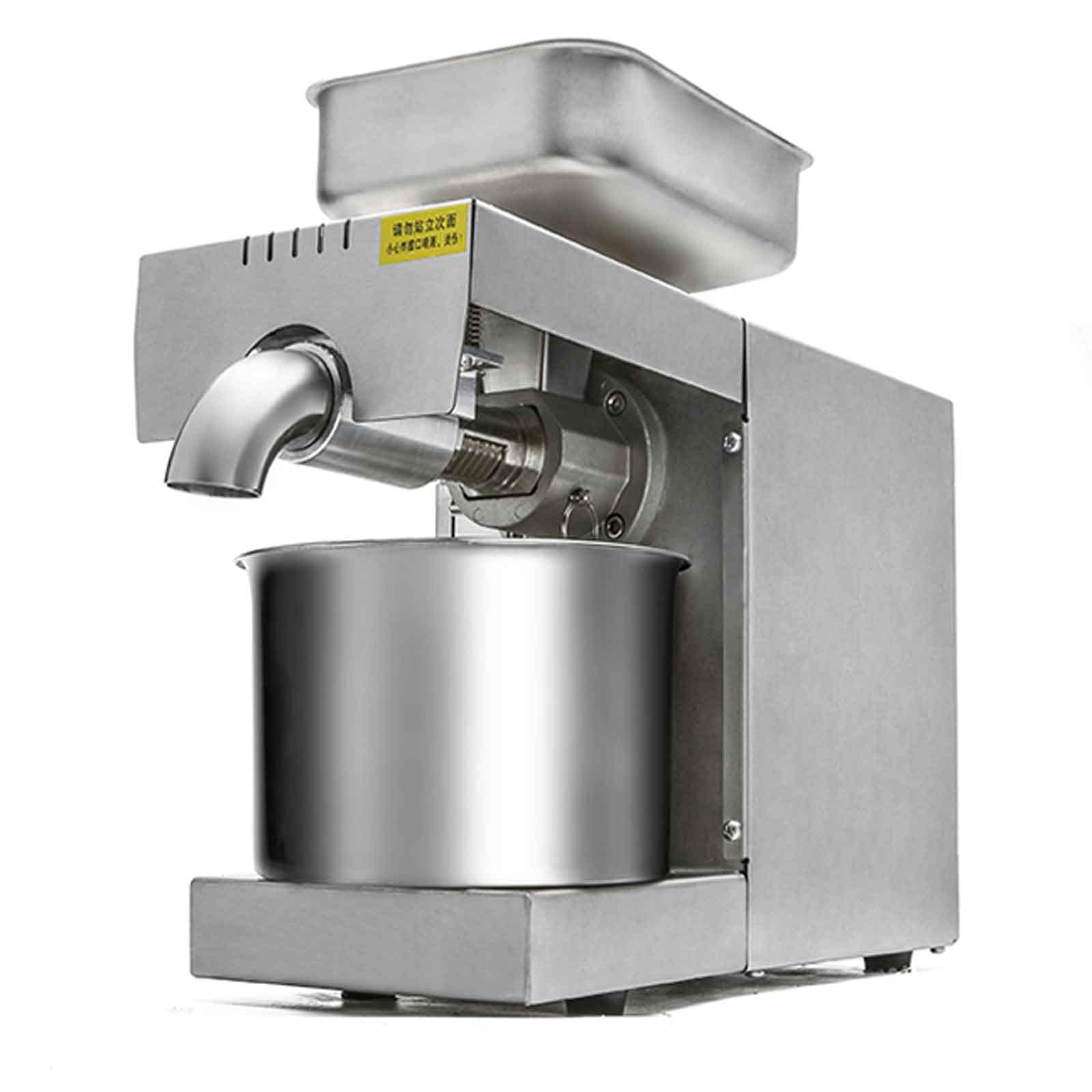 HCZKIUJY Automatic Oil Press Hot, Household Stainless Steel Oil Press,Oil Yield ＞80%,24h Continuous Work,40x16x34cm (White)