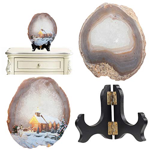 Décoration de bureau pierre d'agate irrégulière naturelle mookaitedecor