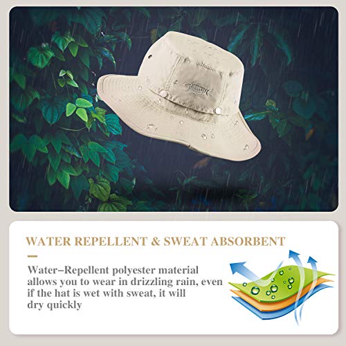 Image of Palmyth Head Net Hat, Sun Hat Safari Hat | UPF 50+, Removable Neck Flap, Water-Repellent, Wide Brim, Adjustable Chin Strap for Fishing and Gardening