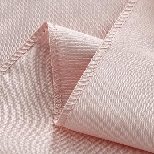 Image of 2-Pack 60x60 inch Dusty Pink Table Cloths, Solid Stain and Wrinkle Resistant Tablecloth, Premium Plain Weave Polyester Fabric Rectangle Table Linen Covers for Hotel, Banquet
