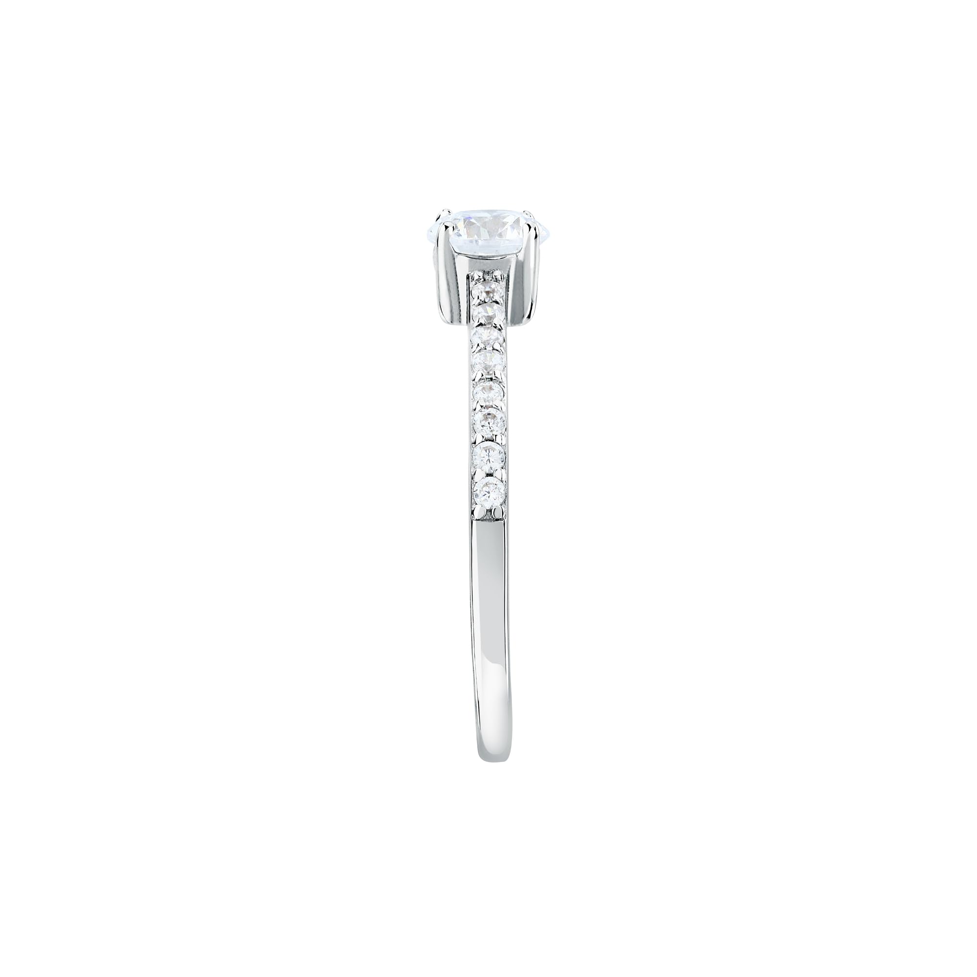 Morellato SAIW1790 - Anello da donna in argento 925% durevole, zirconi bianchi, collezione Tesori, solitario