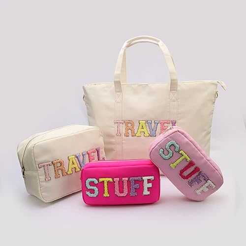 Miniatura 6 de Kaymey Bolsa de cosméticos para maquillaje, bolsa de viaje de nailon, bolsa de cosméticos para maquillaje, 21#SMILE, L, Uso diario