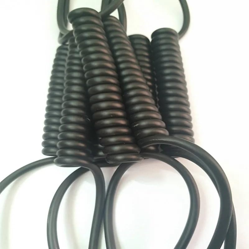 PUR - Cable blindado de resorte de 6 núcleos, 22 AWG, elástico, 1, 2, 3, 4, 5, 6, 3, 7, 8, 9, 10, 11, 12 metros, alambre telescópico en espiral mate (estiramiento de 1 metro)