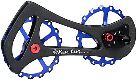 Valorcielo 17T Road Bike Bicycle Carbon Fiber Rear Derailleurs Full Ceramic Bearing Jockey Pulley Wheel Set for Shimano 6700 6800 6870 9000 9070 Ultegra Dura Ace