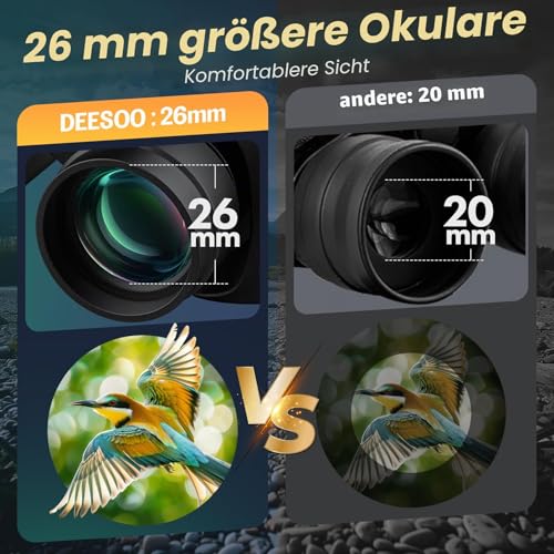 20x52 Fernglas für Erwachsene, Hochleistungs-Fernglas - Vogelbeobachtungsfernglas für Erwachsene mit klarer Sicht bei schwachem Licht