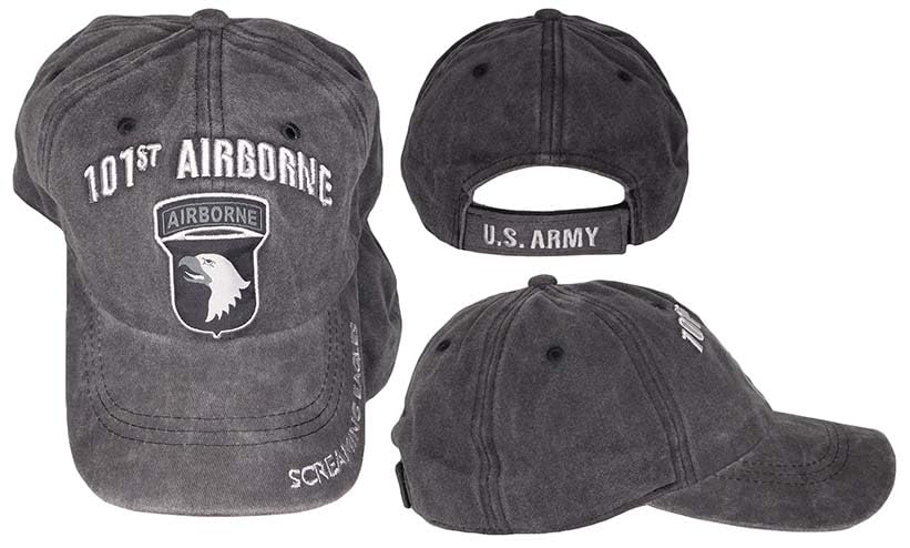 US Army 101st Airborne Screaming Eagle Grey Embroidered Hat miniatura 1