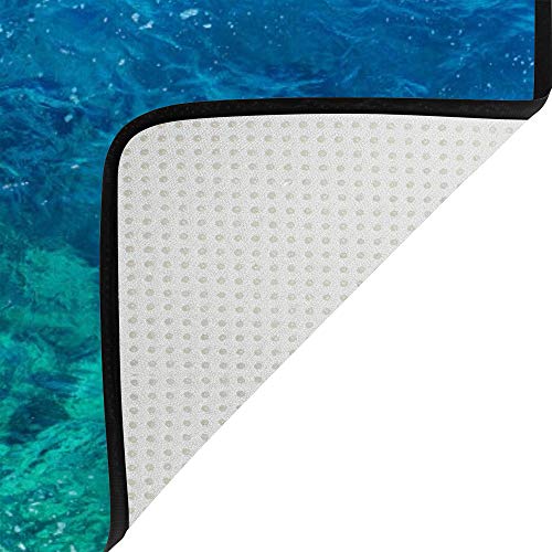 Tapis de sol bleu transparent en velours corail Ruchen 183x122 - 5