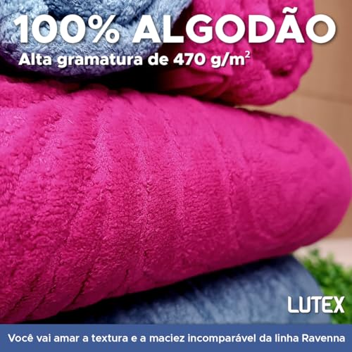 Jogo de Banho Gigante Atlântica Ravenna 100% Algodão Fio Penteado Jacquard Aveludada Toalha Banhão (