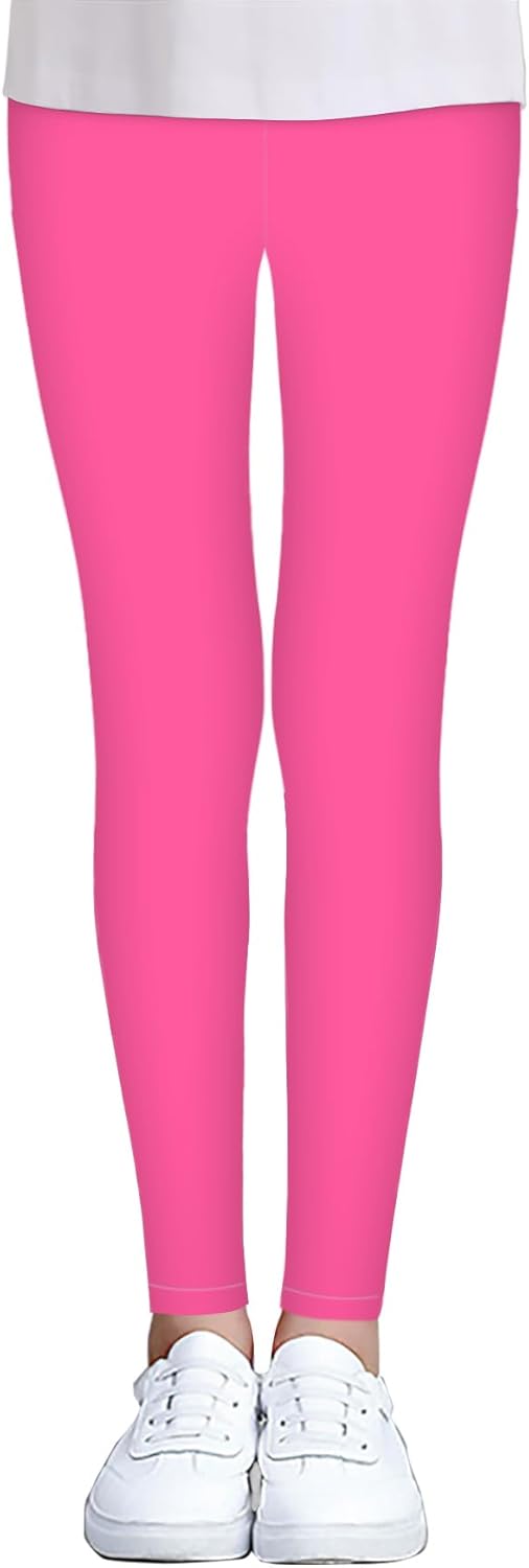 iLover Toddler Girls Cute Stretch Athletic Leggings Little Kids High Waisted Yoga Pants Ankle Length - Image 2