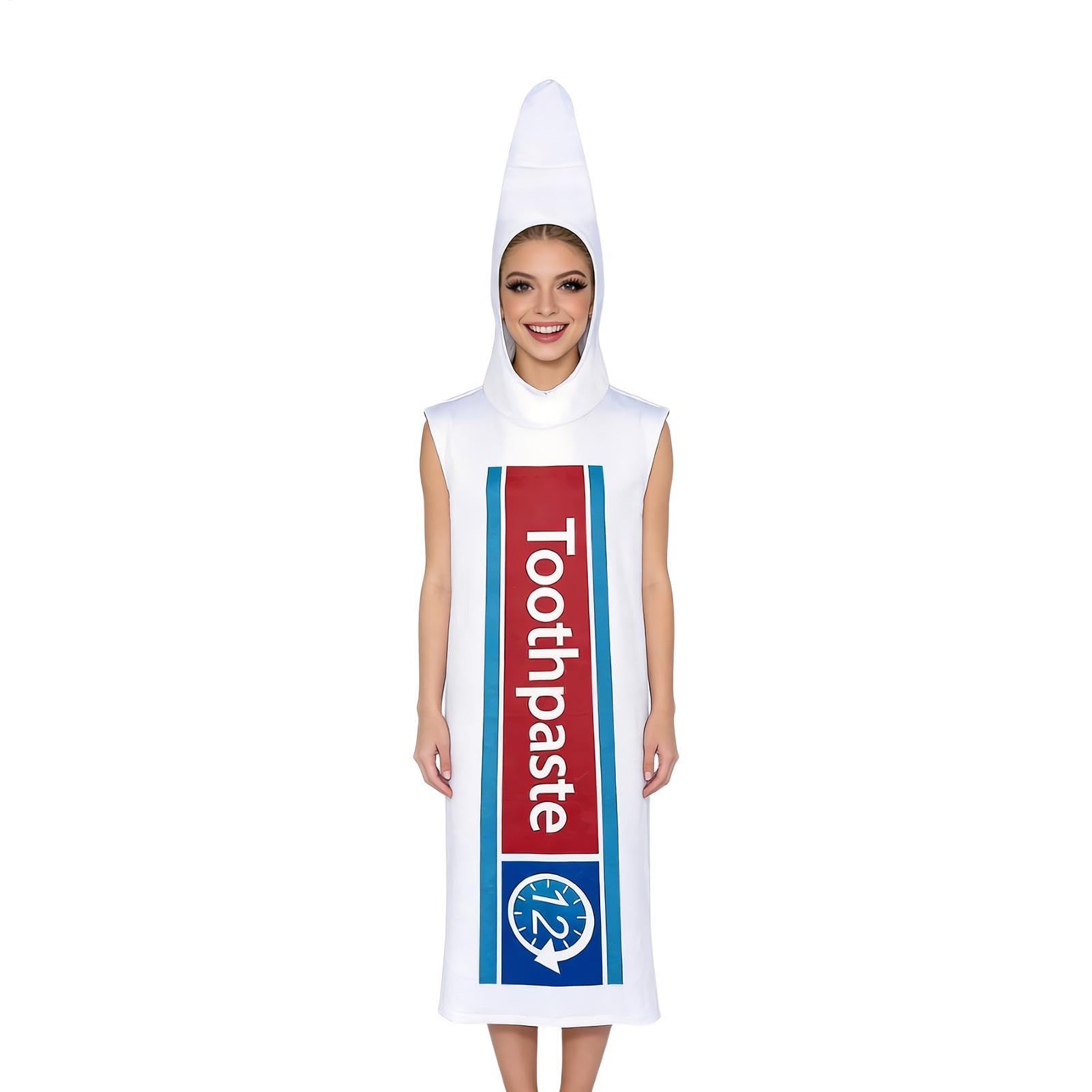 Toothbrush And Toothpaste Fancy Dress Costume, Unisex, Breathable & Lightweight - Adults Toothbrush & Toothpaste Cosplay Carnival Fancy Dress Costume | for Men & Women, Adults