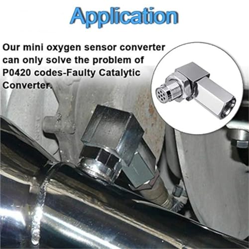Adapter czujnika tlenu Katalizator Wydechowy Tylny Czujnik Tlenu 90 Stopni Miniaturowy Lambda O2 Adapter CEL Fix, M18*1.5 Uniwersalny czujnik tlenku węgla