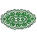 BIBITIME Lace Tablecloth Doily Handmade Crochet Placemat Women Vase Mat Kitchen Table Runner (1PC- 12 x 22 in, Green)