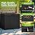 Greesum 40 Gallon Outdoor Deck Box with Lock, Resin Storage Chest for Patio Furniture Cushions, Garden Tools, Pool Toys, Waterproof & UV Resistant, Large Capacity, Dark Black