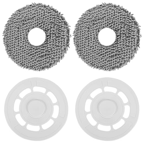 Wischtücher mit Ersatzhalterung Zubehör für Roborock Qrevo Roboter Staubsauger Wischplatten Ersatzteile für Roborock Qre...