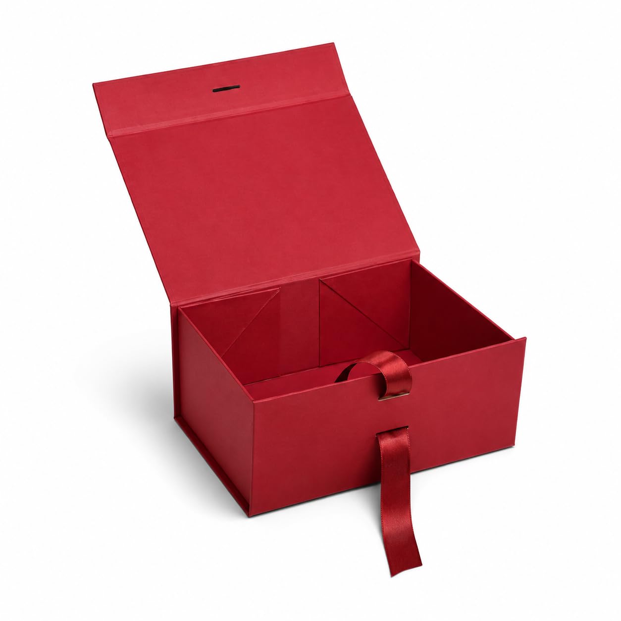 Aakriti Maroon Gift Box Large| 26 x 26 x 10 cm Hamper Boxes for Gifts, Chocolates & Jewellery | Empty Gift Boxes with Satin Ribbon For Luxury Packaging Pack of 10 pcs Large 3