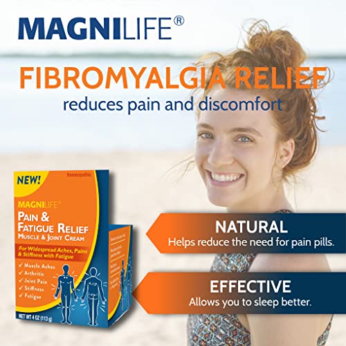 Image of MagniLife Pain and Fatigue Relief Cream, 4 oz, Fast-Acting Relief for Fibromyalgia Symptoms, Muscle Aches & Joint Pain, Helps Relieve Soreness & Tenderness, Deep Penetrating Formula