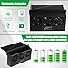 Tujoe 2 Pack Solar Powered Car Exhaust Fan 3 Fans Car Window 4500 RPM Air Vent Radiator Solar Energy Cooling Vent Exhaust for General Types(Rechargeable & Solar 3 Fans,Black)