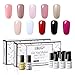 Produktbild Elite99 UV LED Nagellack Set mit Base und Top Coat 7ML, 10 Farbe Gel Nail Art Gel Geschenk Kit für Muttertag, Lack UV Gelnägel Set003