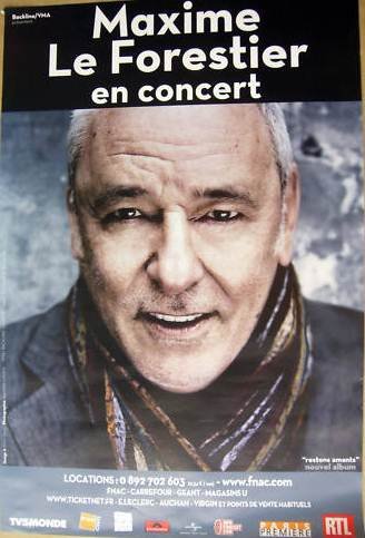 Poster Maxime Le Forestier 40X60 affiche souvenirs chanson