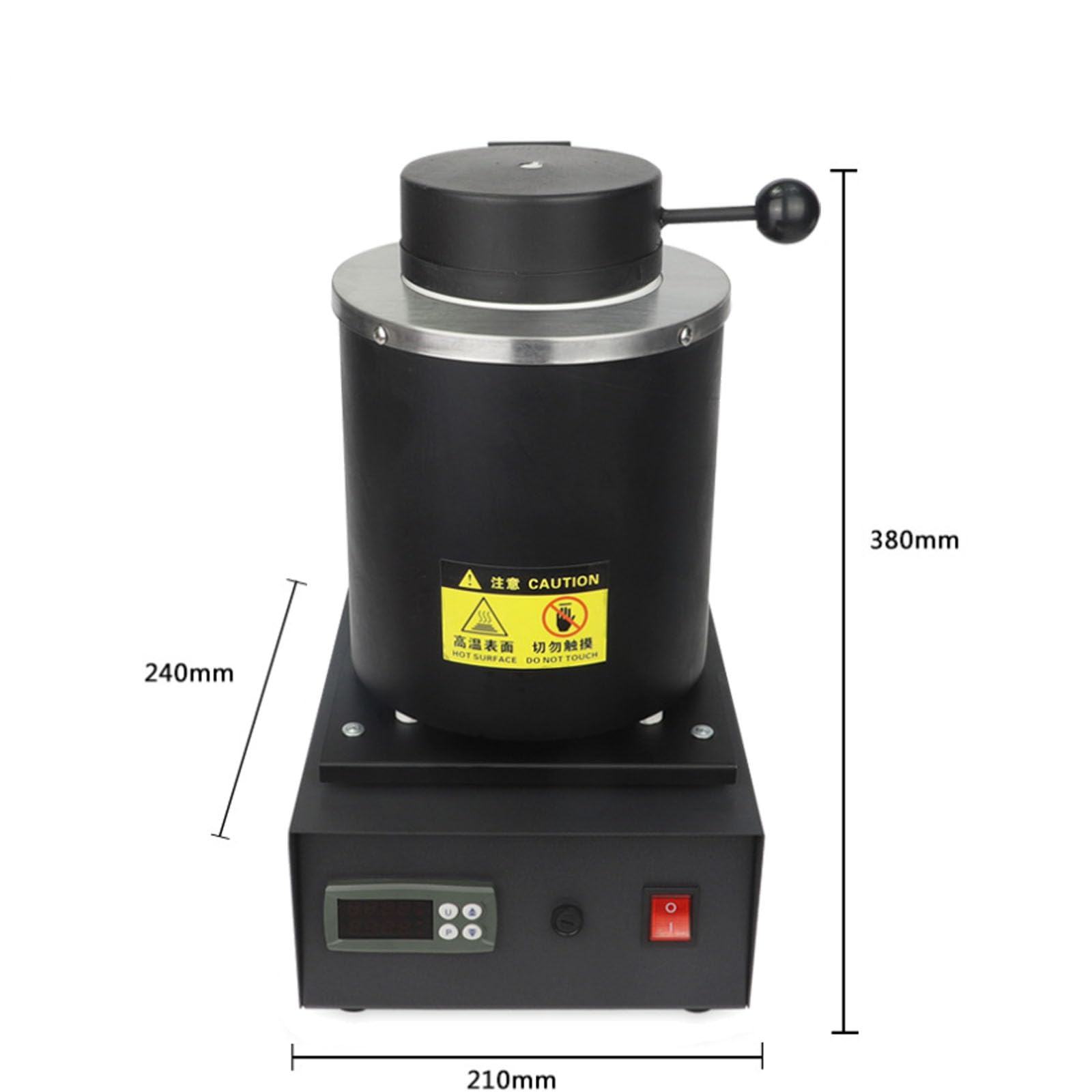 Pinzas eléctricas para Horno de fusión, Horno de fusión de Oro con Capacidad de crisol de 1400 W 3 kg 110V-220V para chatarra fundida, Plata