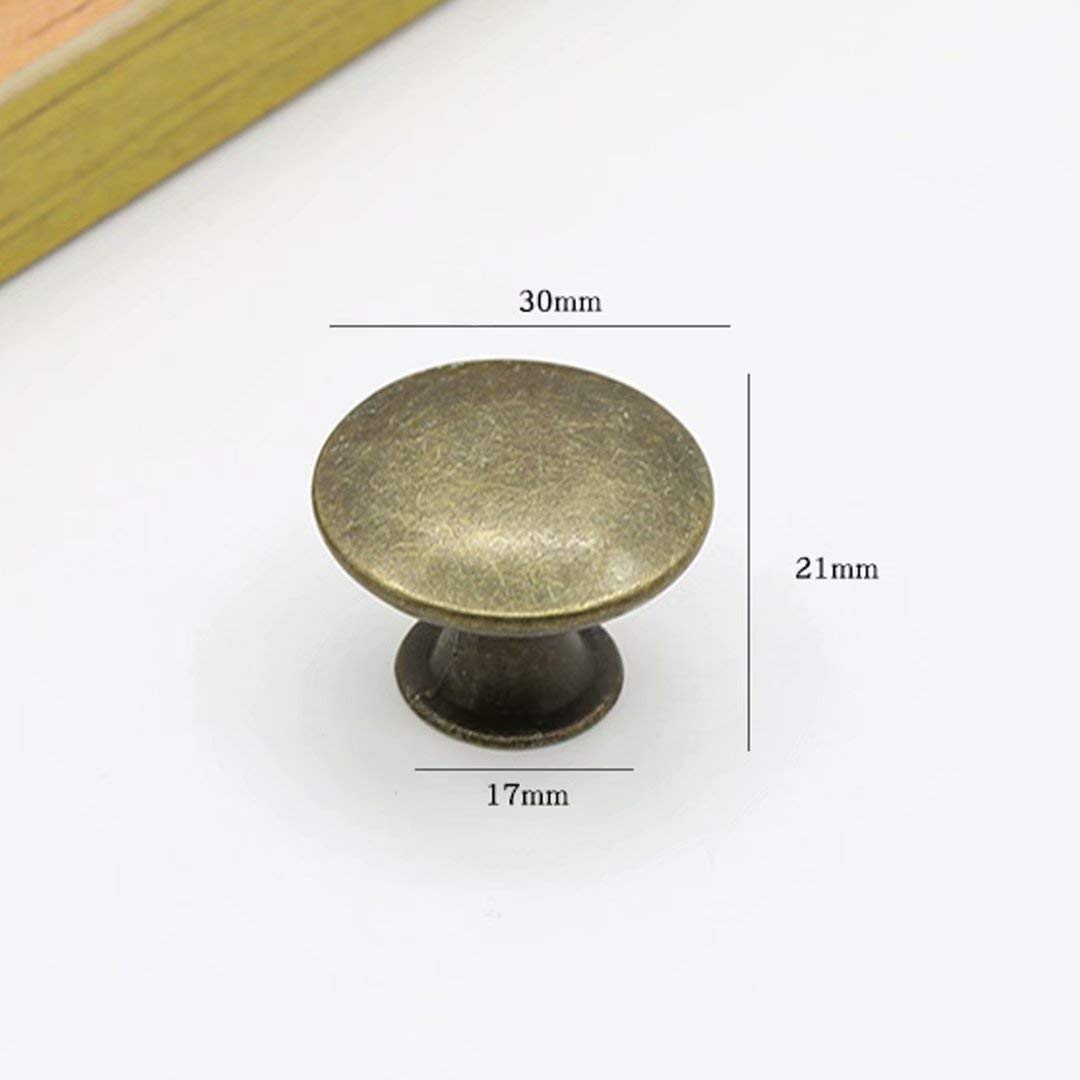 Knöpfe, 12 Stück, Küchenschrank, Tür, Schublade, Schrankgriffe mit Schraube, Schubladentürknöpfe, Möbelknopf, Schrankgriff, Schubladenknöpfe (schwarz)(Vintage Bronze)