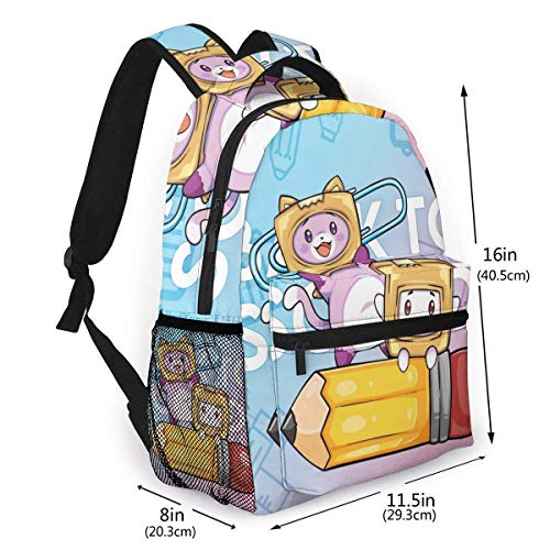 Yuantaicuifeng Casual Cute_Lankybox Schooltassen voor Meisjes & Jongens College School Kids Computer Tas Dagpakken… - Afbeelding 3