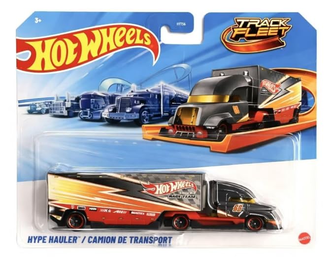 Hot Wheels Track Fleet - Hype Hauler camión con tráiler miniatura 1