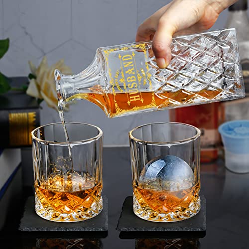 LIGHTEN LIFE Gifts for Husband,Birthday Gift for Husband,Anniversary Wedding Gifts for Him from Wife,Valentines Day Gift for Husband,Whiskey Decanter Set for Husband in Gift Box - Image 7