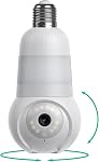 Luna Light Bulb Security Camera Wireless, 360° Pan Tilt Camera, Color Night Vision, LED Bulb & Spotlight, 2.4GHz 5GHz WiFi 6, Indoor Outdoor Porch Camera