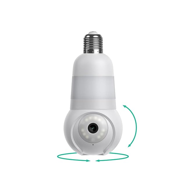 Luna Light Bulb Security Cameras Wireless Outdoor Indoor 360 Pan Tilt Color Night Vision LED Bulb Spotlight 2